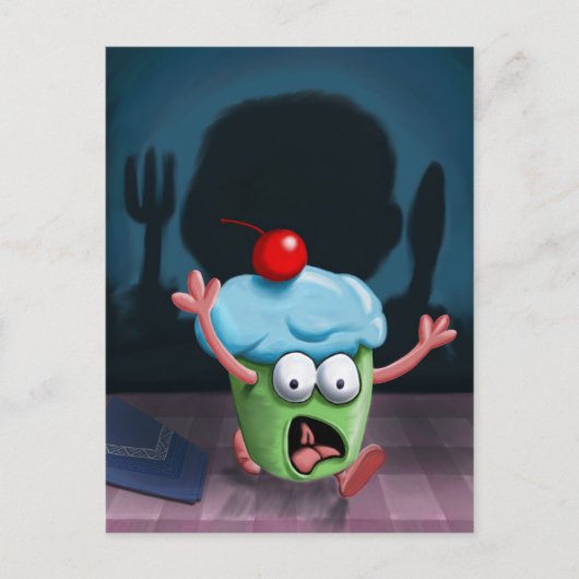 Man kann sich nicht von der Muffin-Mann-Postkarte  Postkarte (Vorderseite)