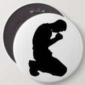 MAN KNELT IN PRAYER BUTTON (Vorne & Hinten)