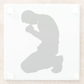 MAN KNELT IN PRAYER GLASUNTERSETZER (Rückseite)