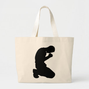 MAN KNELT IN PRAYER JUMBO STOFFBEUTEL