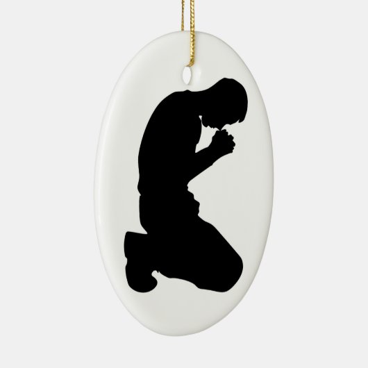 MAN KNELT IN PRAYER KERAMIK ORNAMENT (Rechts)