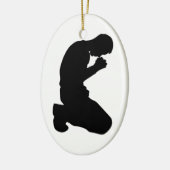 MAN KNELT IN PRAYER KERAMIK ORNAMENT (Links)