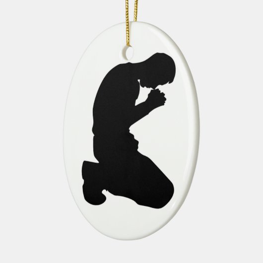 MAN KNELT IN PRAYER KERAMIK ORNAMENT (Links)