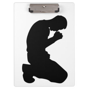MAN KNELT IN PRAYER KLEMMBRETT