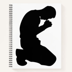 MAN KNELT IN PRAYER NOTIZBLOCK