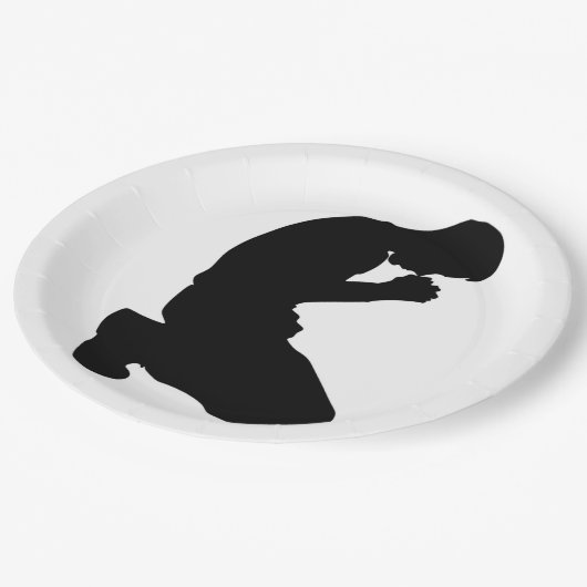 MAN KNELT IN PRAYER PAPPTELLER (Schrägansicht)