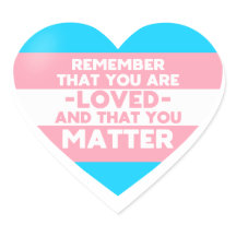 Man liebt You Materie (Herz der Trans-Flagge)