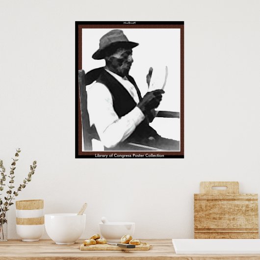 Man liest eine Geschichte Poster (Küche)