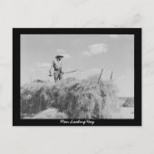 Man Loading Hay Postkarte (Vorderseite)