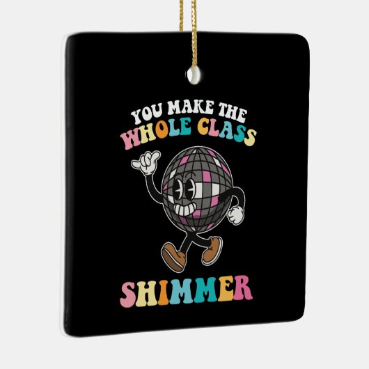 Man macht die ganze Klasse zu einem Groovy Retro Keramikornament (Rechts)