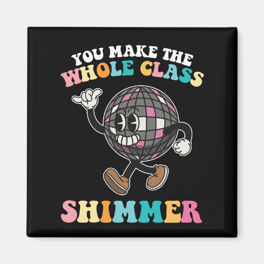 Man macht die ganze Klasse zu einem Groovy Retro Magnet (Vorne)