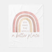 Man macht die Welt besser zum Fleece-Decken Fleecedecke (Vorderseite)