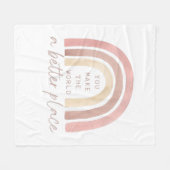 Man macht die Welt besser zum Fleece-Decken Fleecedecke (Vorderseite (Horizontal))