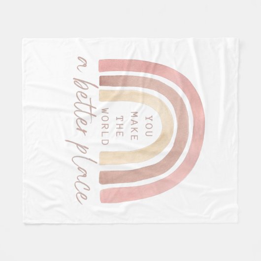 Man macht die Welt besser zum Fleece-Decken Fleecedecke (Vorderseite (Horizontal))