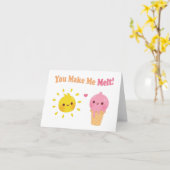 Man macht mich zum Melt, zur Sonne und zum Eiscrem Karte (Gelbe Blume)