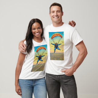 MAN_MANUAL TRENDING PARACHUTE DRUCKTER T - SHIRT