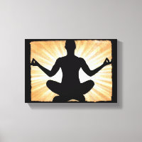 Man Meditation Zen Leinwand Mauer