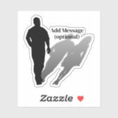 Man Missing Woman Silhouette Aufkleber (Blatt)