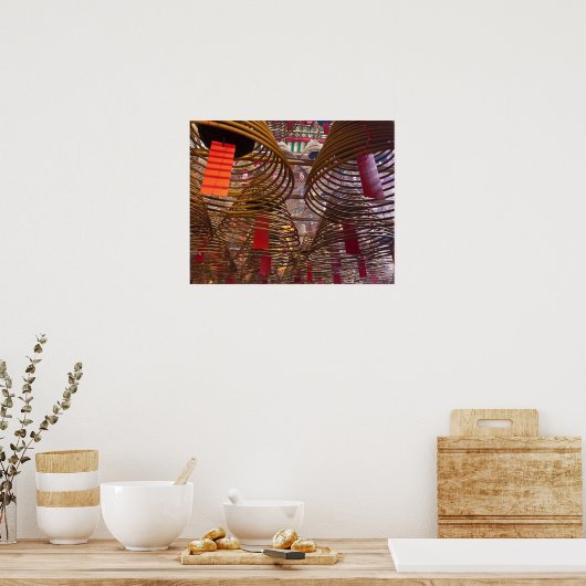 Man Mo buddhistischer Tempel von Hongkong Poster (Küche)