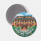Man Mo Tempel Hongkong Magnet (Vorderseite/Rückseite)