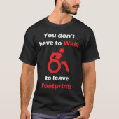 Man muss nicht laufen, um Footprints in Red verlas T-Shirt (Vorderseite)
