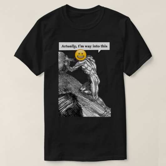 Man muss sich vorstellen, Sisyphus glücklich 1 T-Shirt (Design vorne)