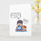 Man muss wirklich zur Tür gehen, um Kacken Karte (Gelbe Blume)