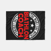 Man Myth Biathlon Coach Legend Funny Biathlon Coac Fleecedecke (Vorderseite (Horizontal))