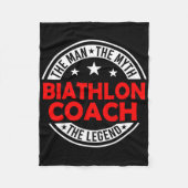 Man Myth Biathlon Coach Legend Funny Biathlon Coac Fleecedecke (Vorderseite)