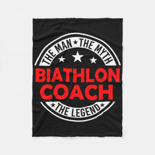 Man Myth Biathlon Coach Legend Funny Biathlon Coac Fleecedecke