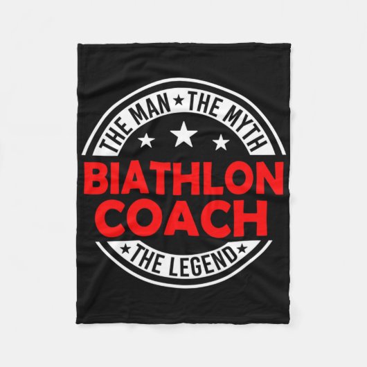 Man Myth Biathlon Coach Legend Funny Biathlon Coac Fleecedecke (Vorderseite)