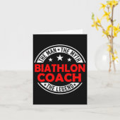 Man Myth Biathlon Coach Legend Funny Biathlon Coac Karte (Gelbe Blume)