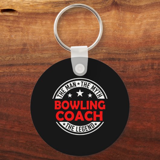 Man Myth Bowling Coach Legend Funny Bowling Coach  Schlüsselanhänger (Vorderseite)