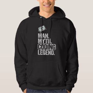 Man Myth Coding Legend Coder Vater Geek Computer P Hoodie