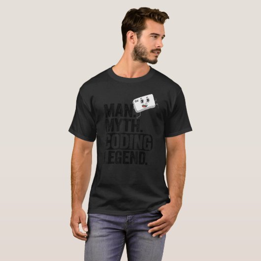 Man Myth Coding Legend Coder Vater Geek Computer P T-Shirt (Vorne ganz)