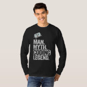 Man Myth Coding Legend Coder Vater Geek Computer P T-Shirt (Vorne ganz)