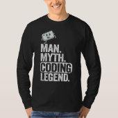 Man Myth Coding Legend Coder Vater Geek Computer P T-Shirt (Vorderseite)