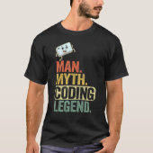 Man Myth Coding Legend Coder Vater Geek Computer P T-Shirt (Vorderseite)