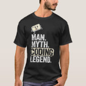 Man Myth Coding Legend Coder Vater Geek Computer P T-Shirt (Vorderseite)