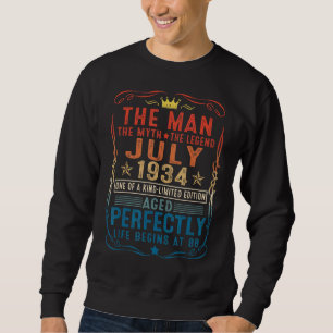 Man Myth Legend Juli 1934 88. Geburtstag 88 Jahre Sweatshirt