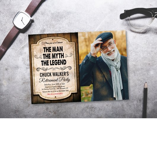 Man Myth Legend Pensionseinladung Einladung