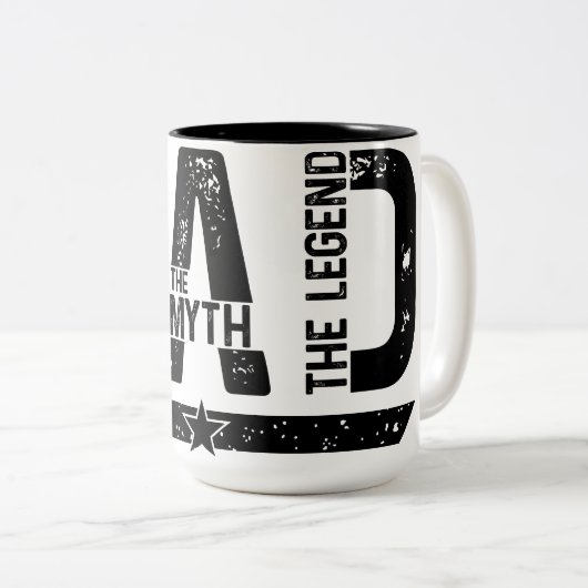 Man Myth Legend Vater Kaffeemaschine Tasse (VorderseiteRechts)