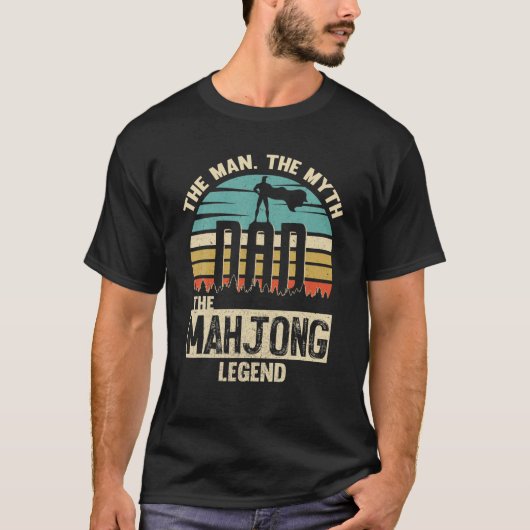 Man Myth Legend Vater Mahjong T-Shirt (Vorderseite)
