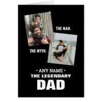 Man Myth Legend Vater Personalisiert Vatertag Kart