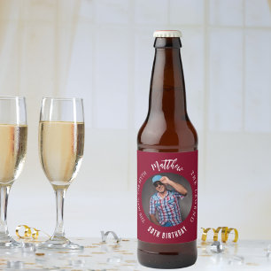 Man Myth Legende Foto burgundy Geburtstagsparty Bierflaschenetikett