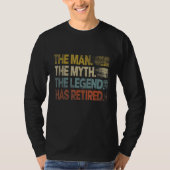 Man Myth Legende hat Rente Vater Großpa T-Shirt (Vorderseite)
