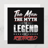 Man Myth Legende Ruhestand Opa Geschenk Einladung (Vorne/Hinten)