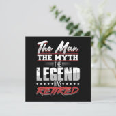 Man Myth Legende Ruhestand Opa Geschenk Einladung (Stehend Vorderseite)