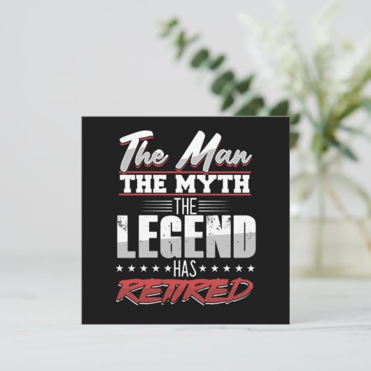 Man Myth Legende Ruhestand Opa Geschenk Einladung (Stehend Vorderseite)
