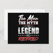 Man Myth Legende Ruhestand Opa Geschenk Postkarte (Vorne/Hinten)